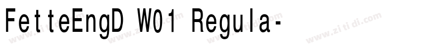 FetteEngD W01 Regula字体转换